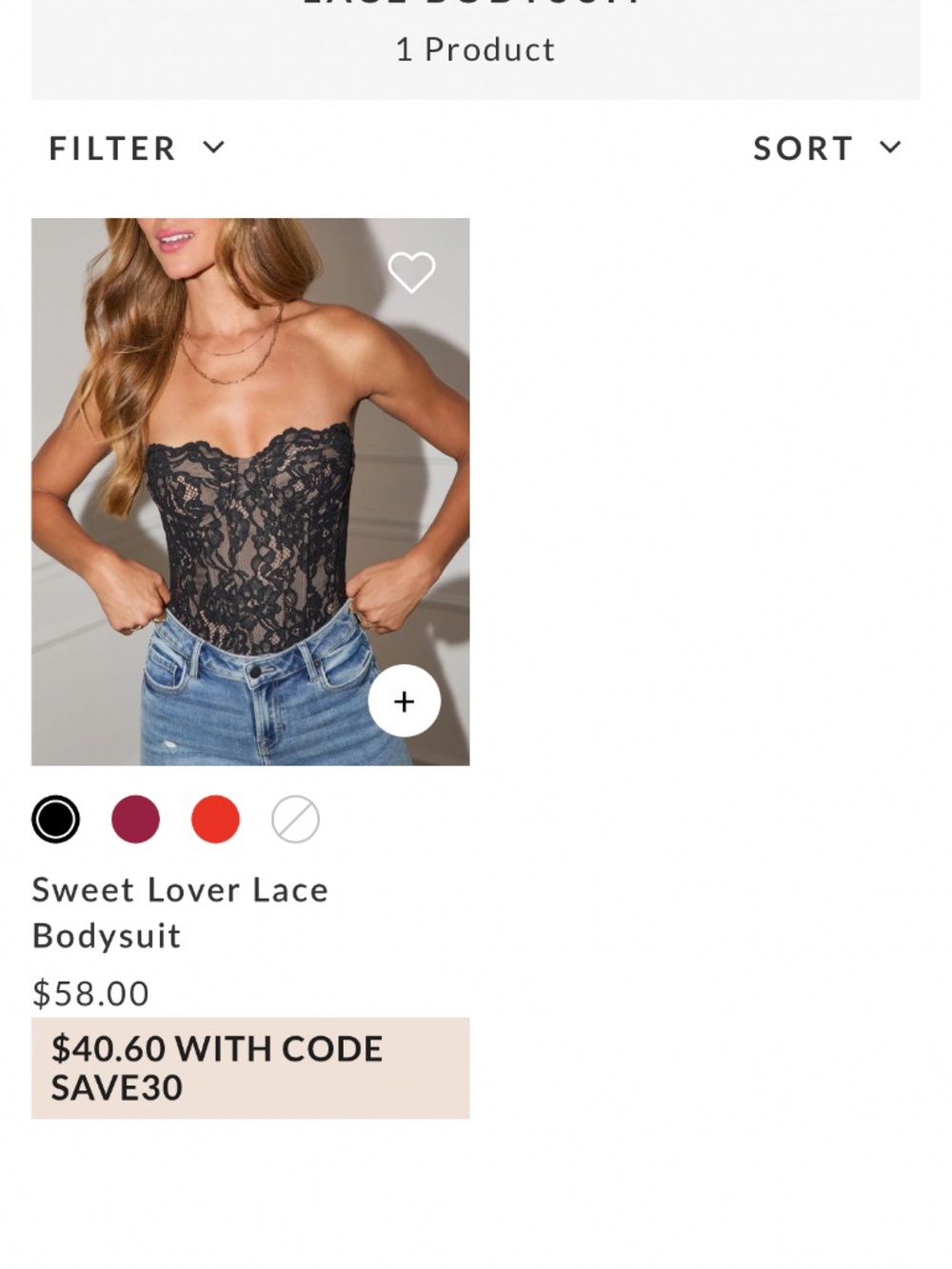 Vici new lace bodysuit “sweet lover lace”